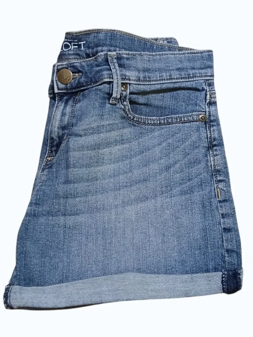 ANN TAYLOR LOFT Denim Roll Shorts - Picture 3 of 8
